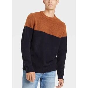 Goodfellow & Co Men's Sweater, Rust and Navy Blue, Size‎ Med, NWT